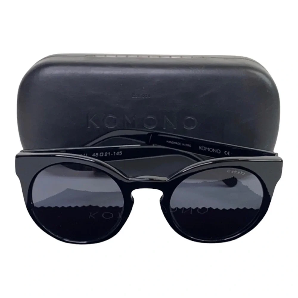 Komono Sunglasses NEW Lulu Glossy Black cat eye